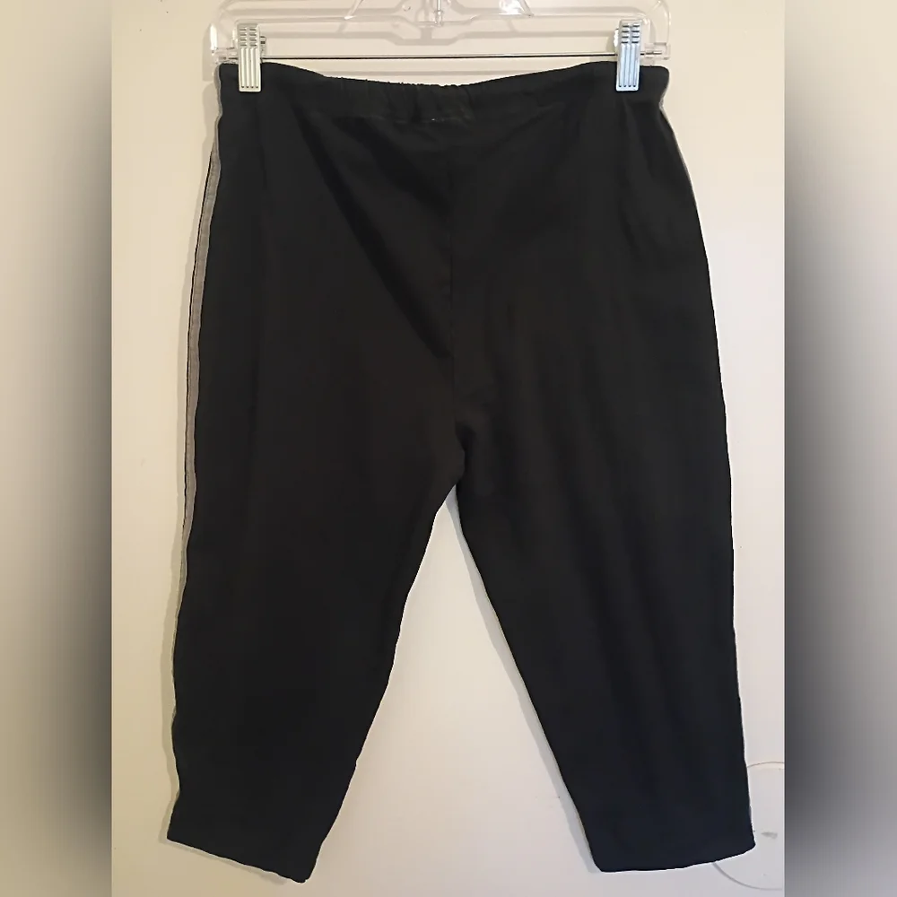 VTG Hanes‎ Women's Black Athletic Shorts with Gray Trim Sz L